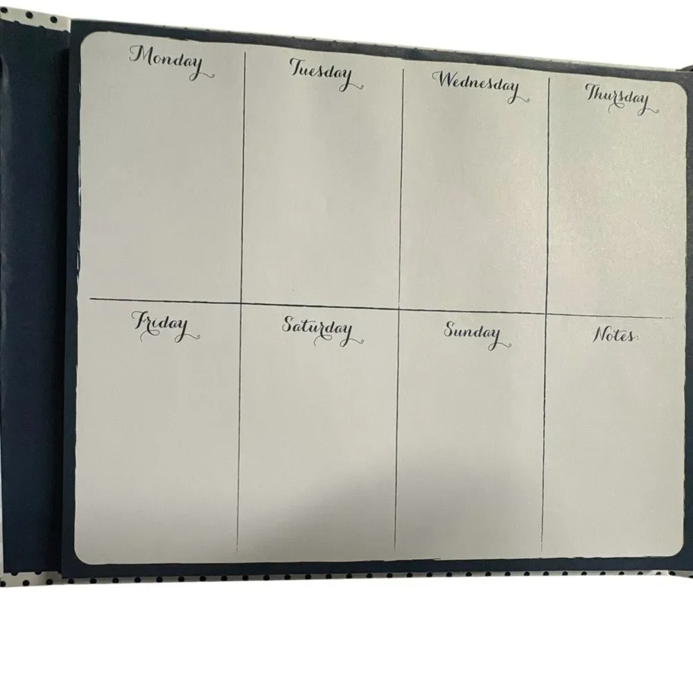 Polka Dot Calendar and‎ Notebook with Gold Text